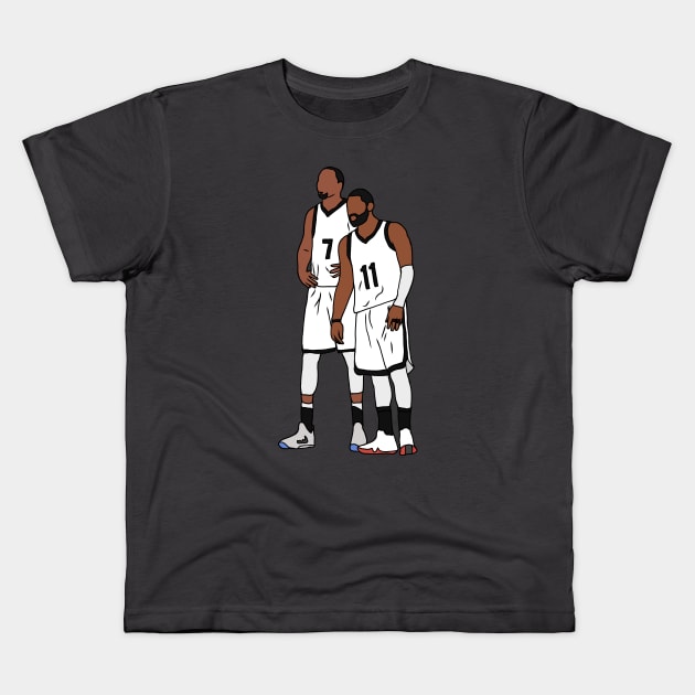 Kyrie And KD Nets Kids T-Shirt by rattraptees